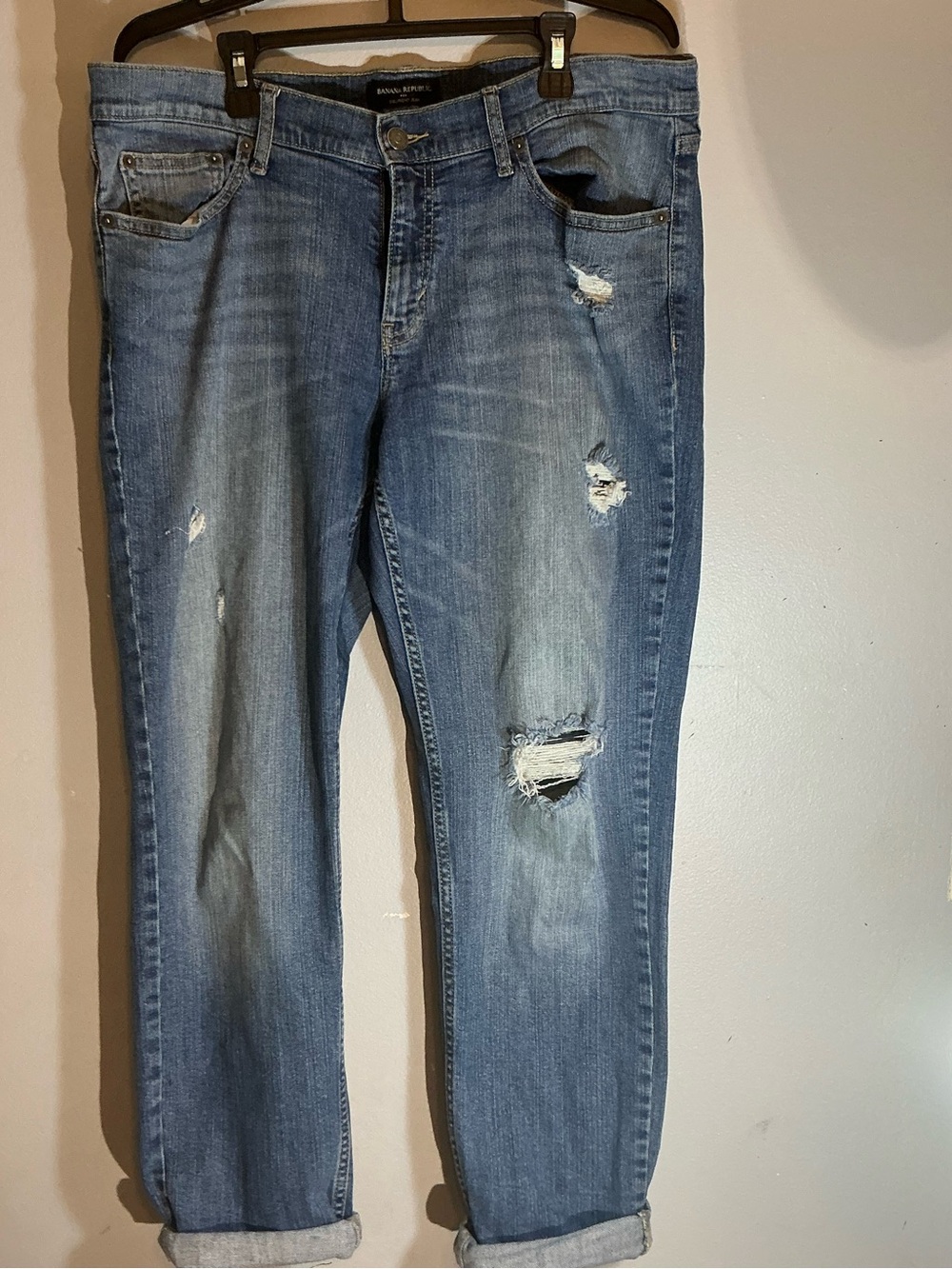 Banana Republic Light Blue Relaxed Distressed Men's Jeans